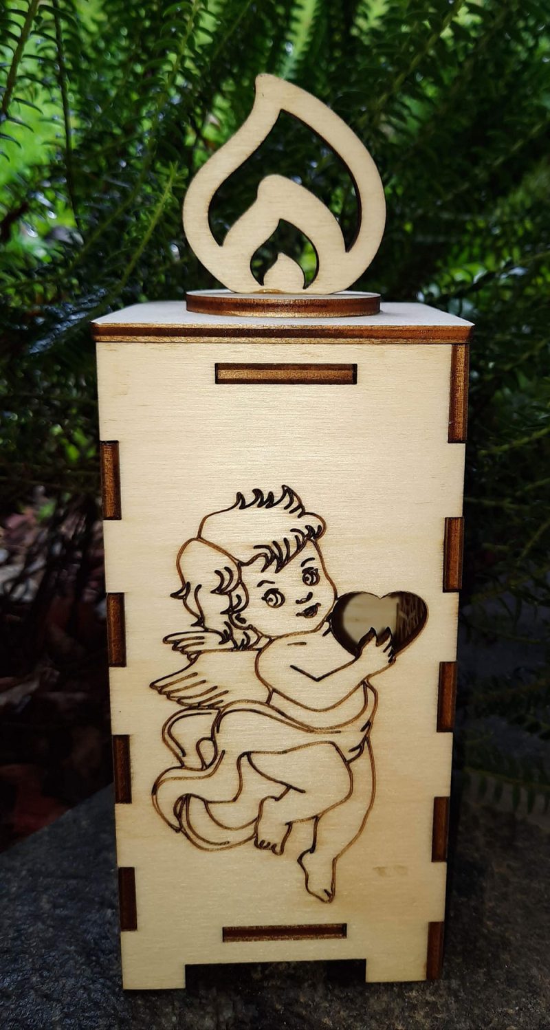 Lesena sveča angel