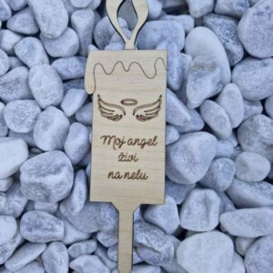 Lesena svečka krila s posvetilom - breza NOVO