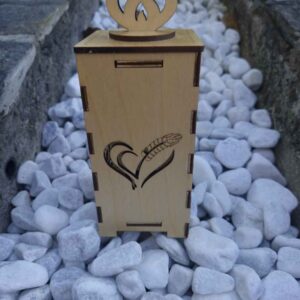 Lesena sveča golobček s klasom - breza NOVO