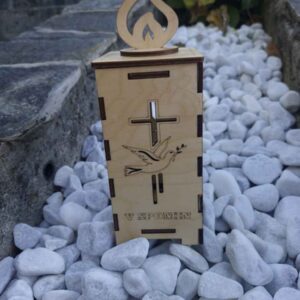 Lesena sveča v spomin - breza NOVO