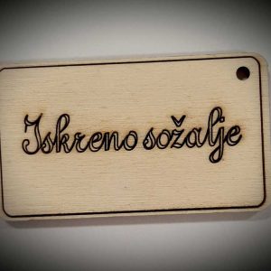 Vizitka iskreno sožalje