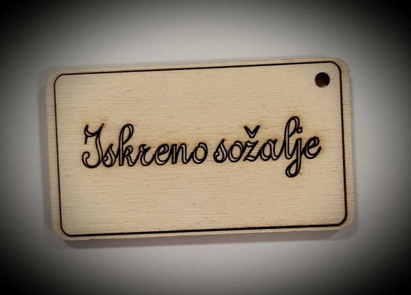 Vizitka iskreno sožalje