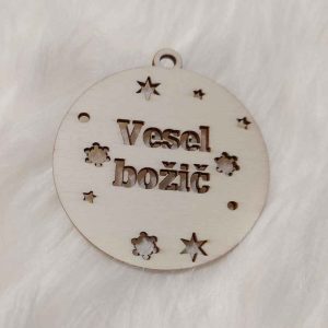Leseni obesek  srečen božič