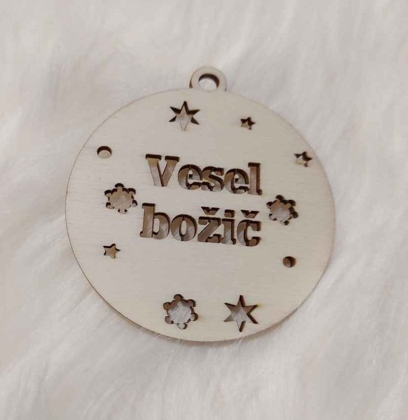 Leseni obesek  srečen božič