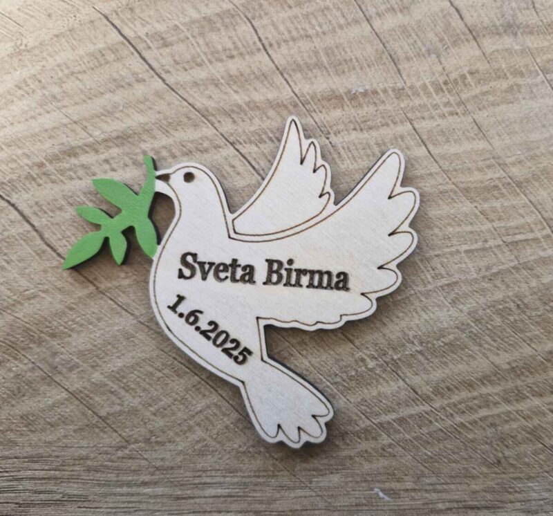 Lesene priponke za birmo
